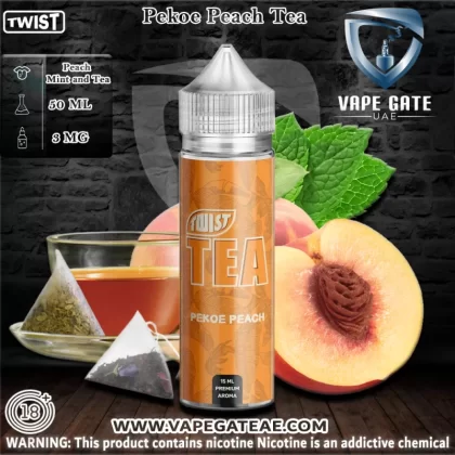 Pekoe Peach 50ml Ejuice by Twist Tea PGVG - 6 mg - 50 ml