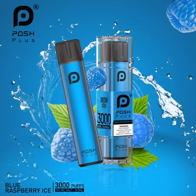POSH PLUS – Blue Raspberry Ice 3000 Puffs - Image 2