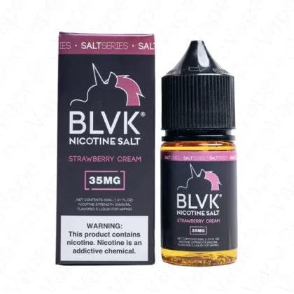 BLVK Unicorn Strawberry Cream Salt TFN Vape e-liquid 30mL - Beyondvape
