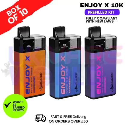 Enjox X 10K Puff Prefilled Pod Kits Box Of 10