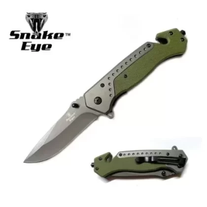 Snake Eye Tactical Rescue Style Spring Assist Knife 8.75″