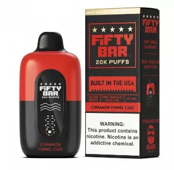 Beard Fifty Bar [20k PUFFS] – Cinnamon Funnel Cake - Ejuicewarehouse
