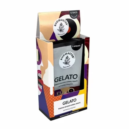 Budmaster Wraps Gelato - 12 Packs of 5 (60ct), Single Pack of 5