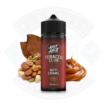 Just Juice Tobacco Club – Nutty Caramel 0mg 100ml Shortfill - Eliquidsupply