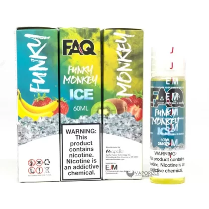 FUNKY MONKEY BANANA KIWI STRAWBERRY ICE 100 ML - 3 mg / 6 mg / 100 ml