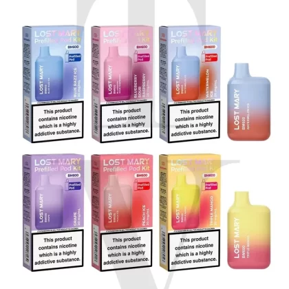 LOST MARY BM600 PRE-FILLED POD VAPE KIT 10 X MULTIPACK