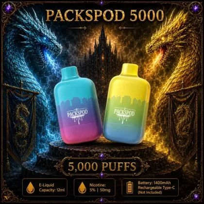 Packspod 5000 - Black Cherry Gelato - Vapeciga