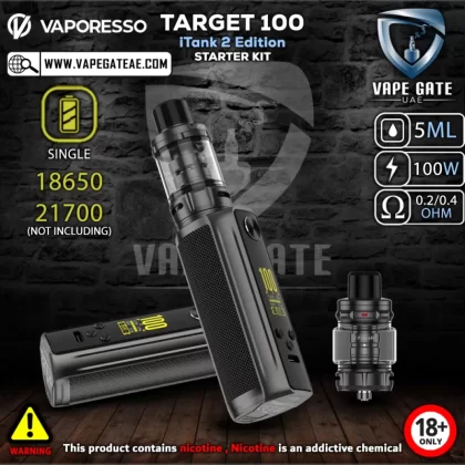 VAPORESSO TARGET 100 iTank 2 Edition STARTER KIT - Shadow Black