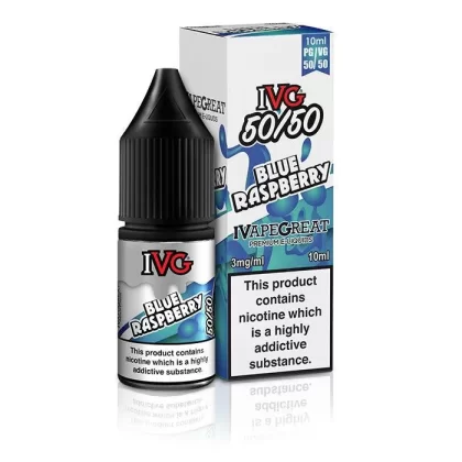 IVG 50/50 Blue Raspberry 10ml Nic Salt Vape Juice - Strength