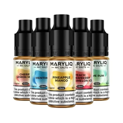 Maryliq Nic Salt E-Liquid - Peach Strawberry Watermelon Ice / 10mg