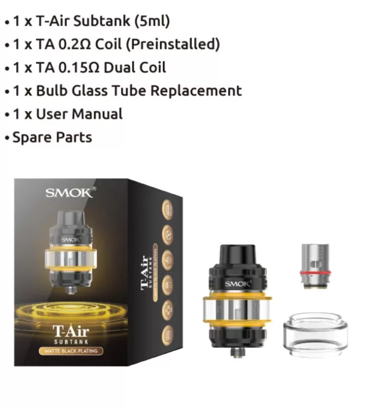 Smok T-Air Subtank - Red - Vapeciga - Image 3