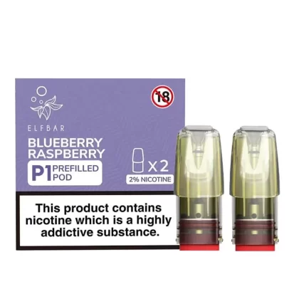 Mate500 P1 Prefilled Pods By Elf Bar (Close / Out of date) - Nicotine Strength#20mg (Salt)~Flavour#Grape>Kiwi Passionfruit Guava>Strawberry Lemonade>Strawberry Banana>Cream Tobacco>Lemon Lim