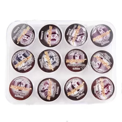 Authentic Engeston 12-in-1 Kanthal 1 Pre-built Wire Coil – Silver, (48 PCS)