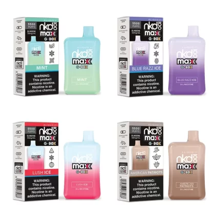 Naked 100 Max G-Box 5500 Puffs Disposable Vape - Aloe Pineapple, American Patriot (753D69)