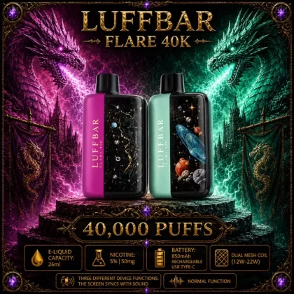 LUFFBAR Flare 40K - Green Apple Blast (WHT Series)