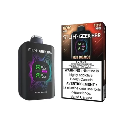 STLTH X GEEKBAR Rich Tobacco 80K Disposable Vape, 30mL