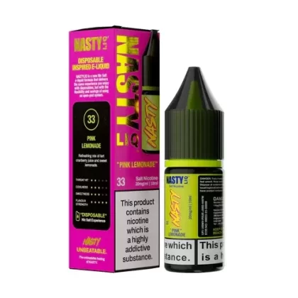 PINK LEMONADE NIC SALT E-LIQUID BY NASTY LIQ - Nicotine Strength#10mg/ml>20mg/ml