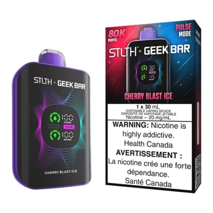 STLTH X Geek Bar Disposable Vape Device - Cherry Blast Ice - 20mg/ml