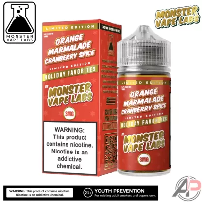 Orange Marmalade Cranberry Spice E-Liquid By Holiday Monster Vape Labs 100mL - Vape Product, Vape Product