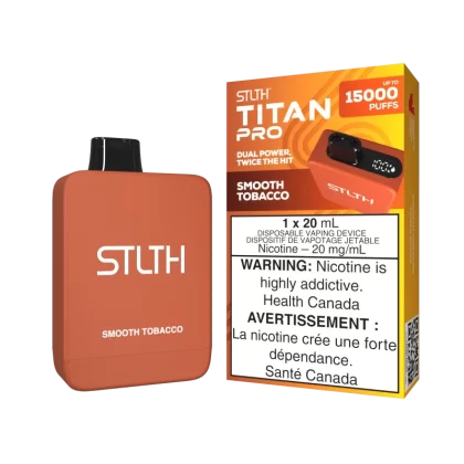 STLTH TITAN PRO - Smooth Tobacco - 20 mg/mL (wholeseller) - Excise ON, 20 mg/mL (wholeseller) - Excise AB (304095)