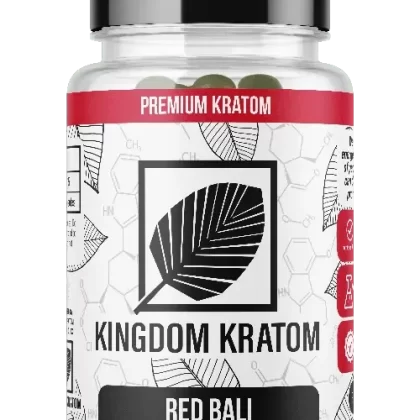Kingdom Kratom Red Bali Kratom Capsules - size#60 Count>120 Count