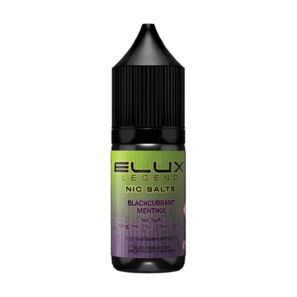 Blackcurrant Menthol Nic Salt by Elux 10ml - 20mg - Vape Product (DEFF24)