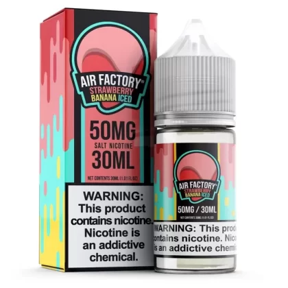 Air Factory Salt Strawberry Banana Iced eJuice - Cheapejuice