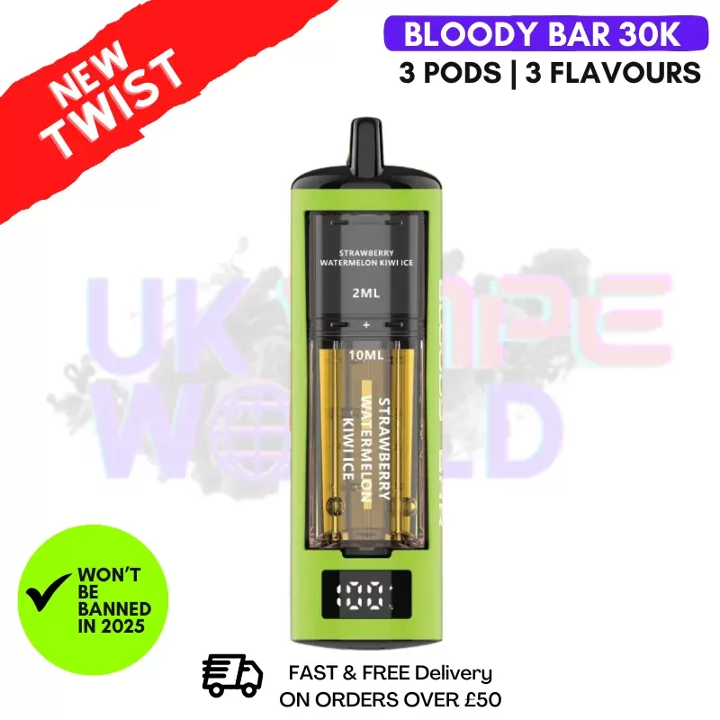 Strawberry Watermelon Kiwi ICE Bloody Bar 30K Triple-Twist Kit