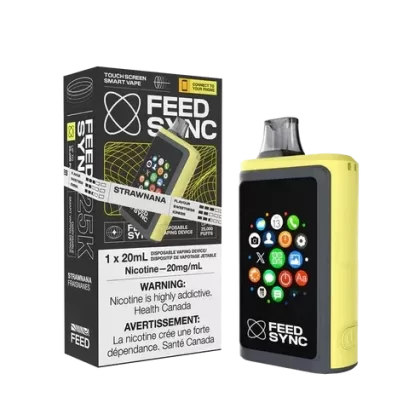 Feed Sync Disposable SMART Vape – 25K – Strawnana - Eliquidsupply