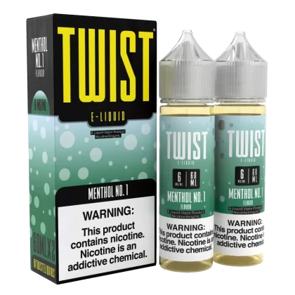 TWIST E-Liquid - Menthol No 1 - 120ML E-Liquid (Twin 60ML Pack) - 0MG