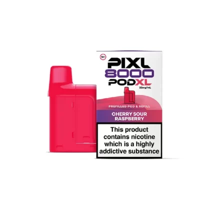 Pixl 8000 Cherry Sour Raspberry Refill Pods - Nicotine Strength#20mg
