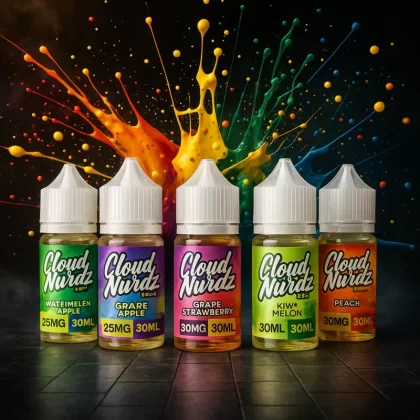 Cloud Nurdz TFN Salt Premium E-Liquid 30ml - ICED Guava Passion / 50mg - Skullvaping