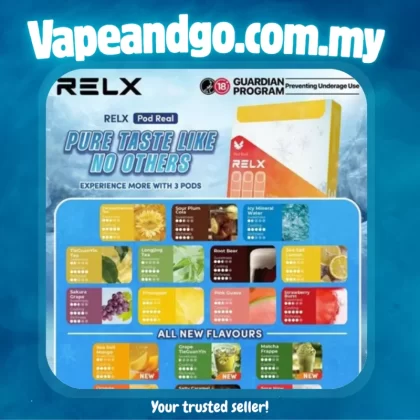 RELX Pod Real 3 Pod Pack Pre-filled Cartridge - Vapeandgo Com My