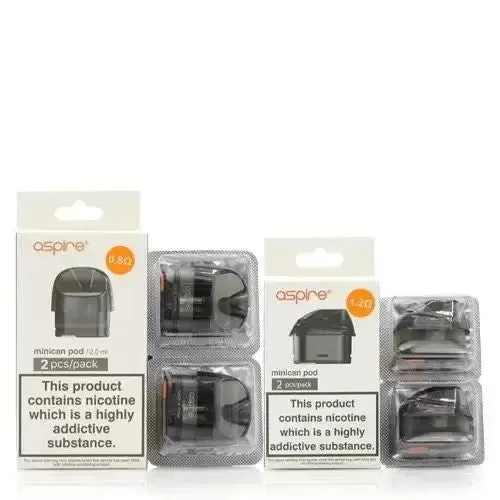 Aspire Minican Replacement Pods - Resistance#0.8 Ohm>1.2 Ohm