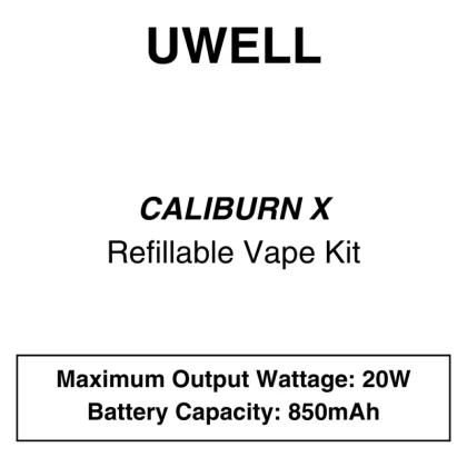Uwell – Caliburn X – Refillable Vape Kit - Ink Blue, Lake Green