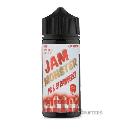 PB & Jam Monster – Strawberry 100mL - Nicotine Strength#3mg>6mg