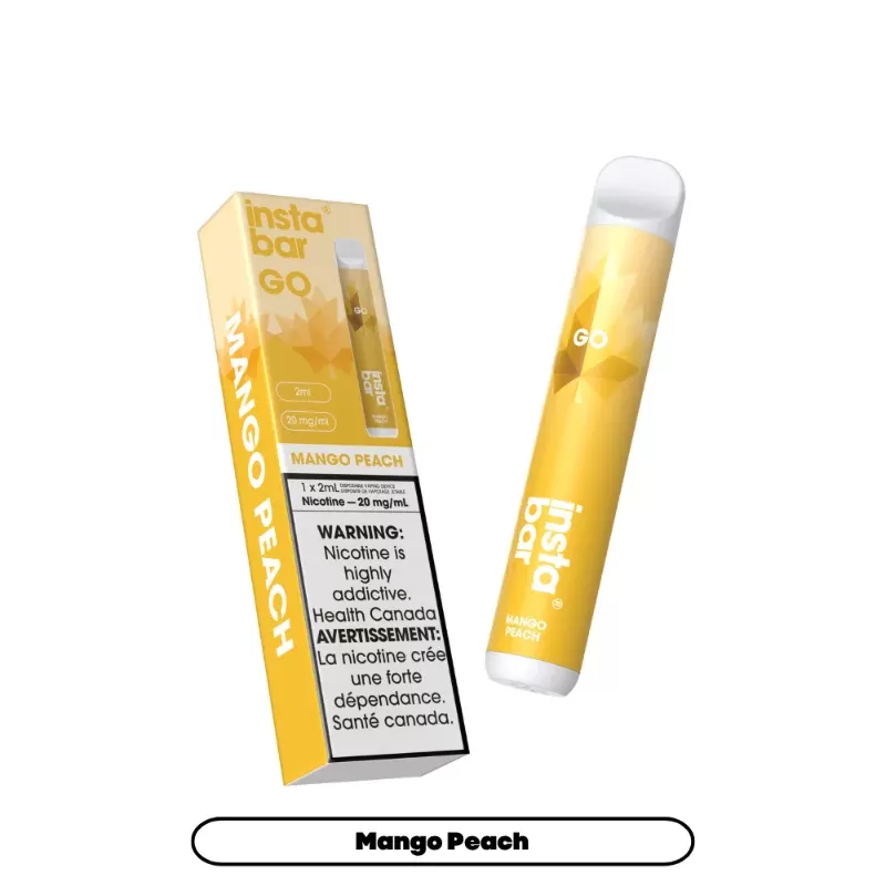 Insta Bar Go Mango Peach Disposable Vape, 2mL