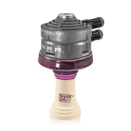 OverDozz Premium Phunnel Bowl G1 (Starbuzz Nar Compatible) – Purple over White Clay
