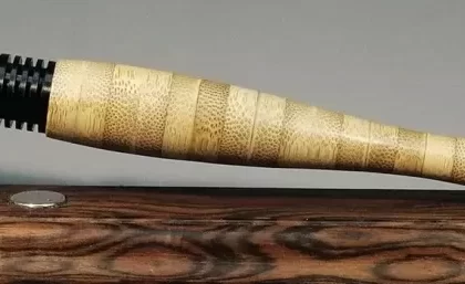 Bamboo Classic Black Finned w/African Blackwood Mouthpiece by PhattPiggie - Ecigdepot