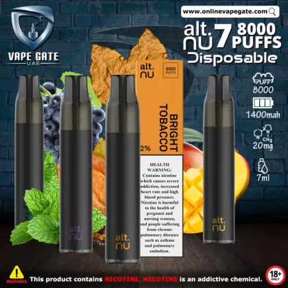 Alt.NU 7 Disposable Vape (8,000 Puffs) - Pineapple Ice / 20 mg