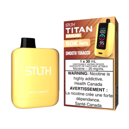 STLTH TITAN MAX - Smooth Tobacco - 20 mg/mL (wholeseller) - Excise ON, 20 mg/mL (wholeseller) - Excise AB (ACC0D3)