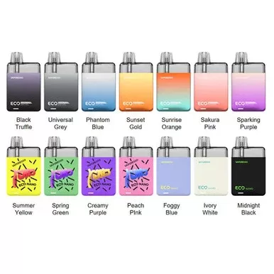 Vaporesso Eco Nano Kit - Color#Black Truffle (Metal Edition)>Phantom Blue (Metal Edition)>Sakura Pink (Metal Edition)>Sparkling Purple (Metal Edition)>Sunrise Orange (Metal Edition)>Sunset G