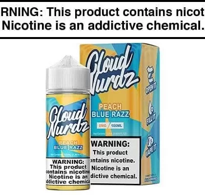 PEACH BLUE RAZZ BY CLOUD NURDZ 100ML - Vapejuice