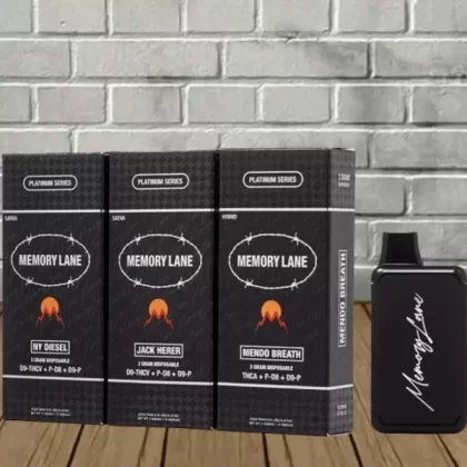 Memory Lane Platinum Series Disposable 3g - strain#Jack Herer (Sativa) DISPOSABLE>White Widow (Hybrid) DISPOSABLE>Old School OG (Indica) DISPOSABLE>NY Diesel (Sativa) DISPOSABLE>Mendo Breath