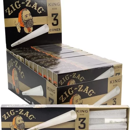Zig Zag Paper King Cones