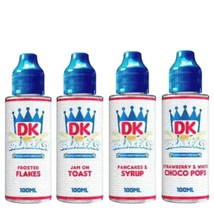 Donut King Breakfast Shortfill - Flavour#Strawberry & White Choco Pops>Pancakes & Syrup>Jam On Toast>Irish Charms>Fruit Bowl>Frosted Flakes (E5EBB2)