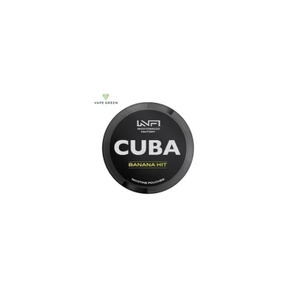 Banana Hit Black Nicotine Pouches by Cuba