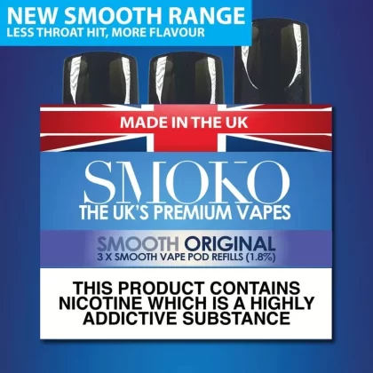 ORYGINALNY TYTOŃ – GŁADKIE WKŁADY DO KAPSUŁEK VAPE - ORIGINAL 1.8% – SMOOTH VAPE POD REFILLS