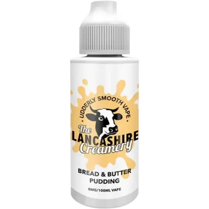 The Lancashire Creamery 100ml Shortfill - Flavour#Butterscotch Ice Cream Deluxe>Bread & Butter Pudding>Looper Cereal & Milk>Pistachio & Hazelnut Custard>Strawberry Milkshake Deluxe>Vanilla M