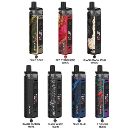 SMOK RPM80 POD KIT - Colour#Black Carbon Fibre>Red Stabalizing Wood>Black Stabalizing Wood>Black White Resin>7 Colour Resin>Fluid Gold>Fluid Resin